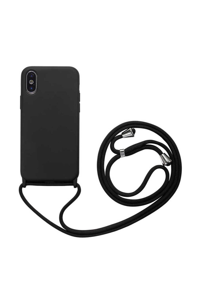 [RNZ-TA45386] Apple iPhone XS Uyumlu Kılıf Zore Ropi Kapak (Siyah)