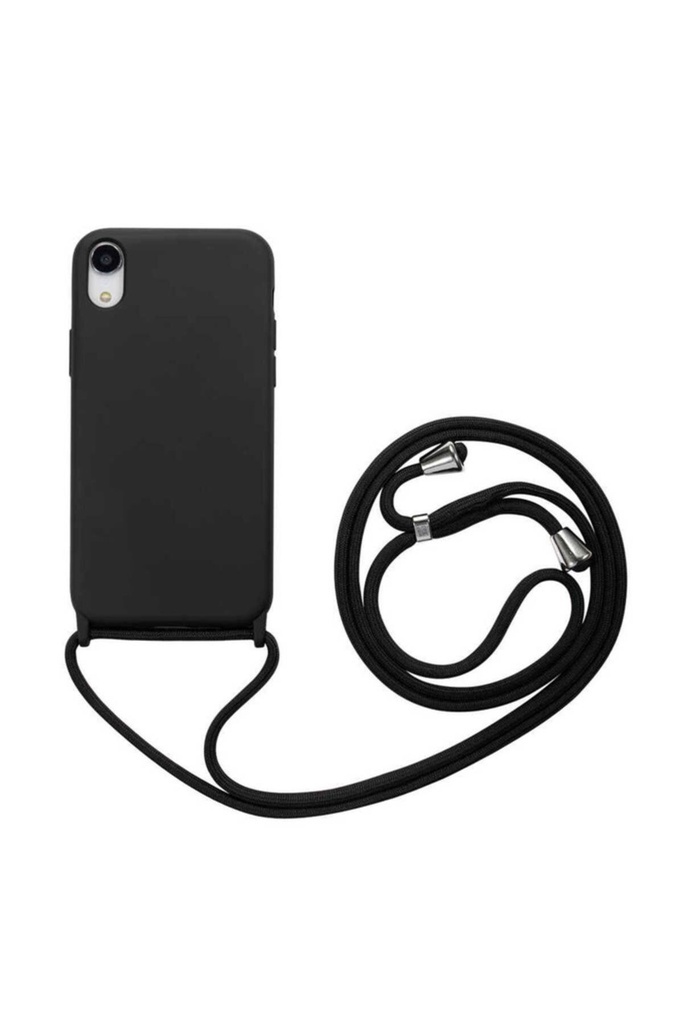 [RNZ-TA45393] Apple iPhone XR Uyumlu Kılıf Zore Ropi Kapak (Siyah)
