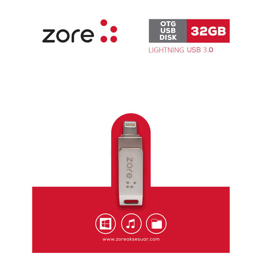 [RNZ-T15144] Zore 3.0 Lightning Metal OTG 32 GB