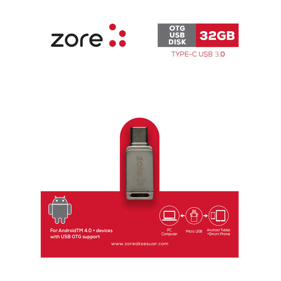 [RNZ-T15147] Zore 3.0 Type-C Metal OTG 32 GB