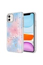 Apple iPhone 11 Uyumlu Kılıf Simli Desenli Parlak Zore Task Kapak