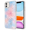 Apple iPhone 11 Uyumlu Kılıf Simli Desenli Parlak Zore Task Kapak