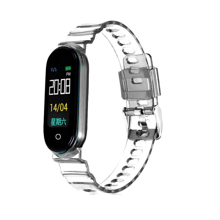 Xiaomi Mi Band 5 Uyumlu Kordon Şeffaf Renkli Transparan KRD-27 Kayış