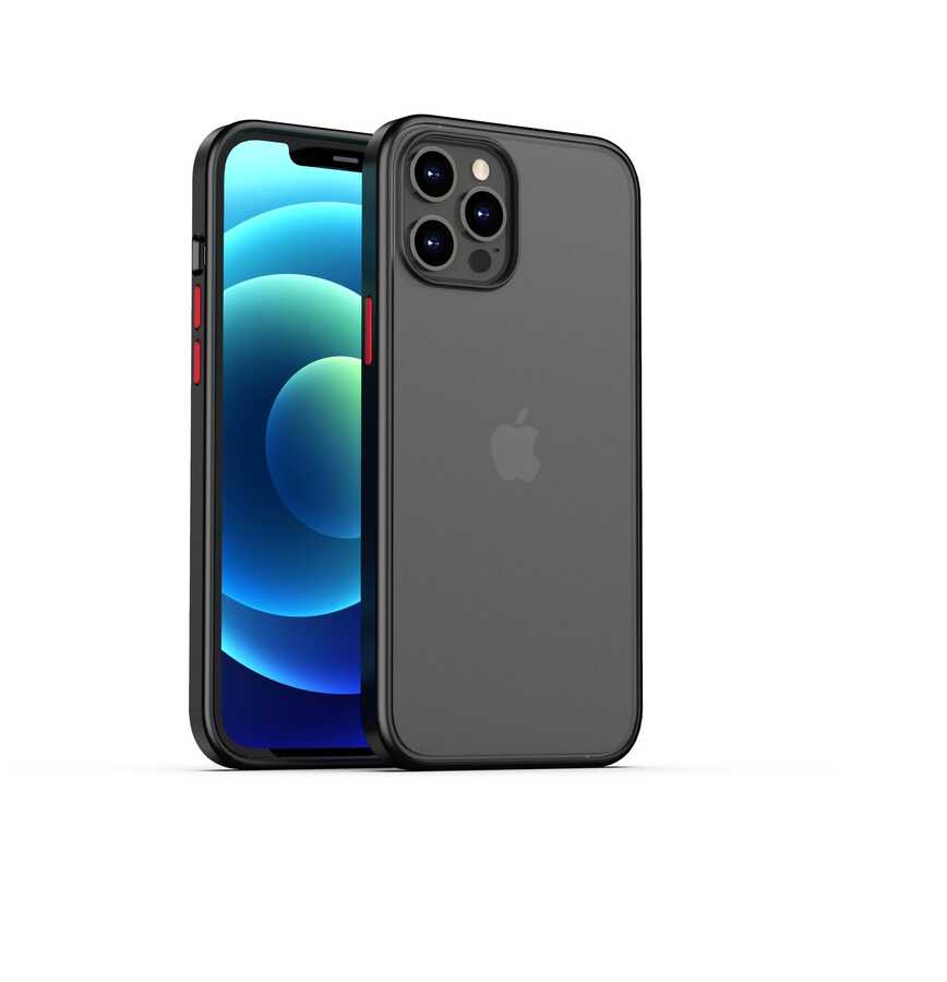 [RNZ-TA45719] Apple iPhone 12 Pro Uyumlu Kılıf Benks Magic Smooth Drop Resistance Kapak (Siyah)