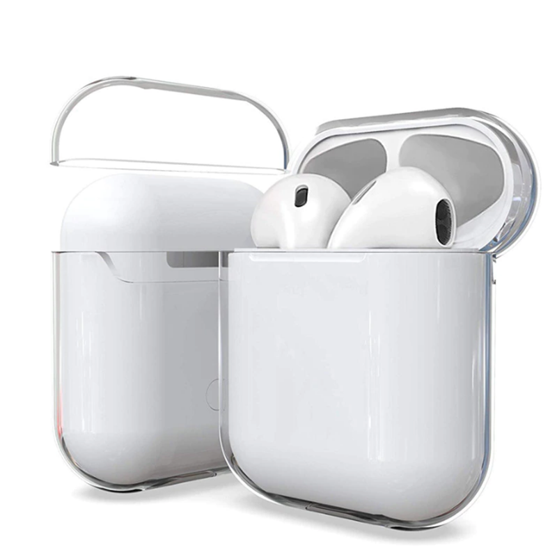 Apple Airpods Uyumlu Kılıf Şeffaf Sert Kristal Zore Airbag 14 Kılıf
