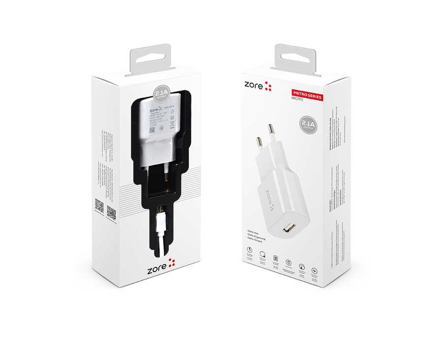 [RNZ-TA45820] Zore Metro Serisi ZR-TC01 Micro 2 in 1 Şarj Seti