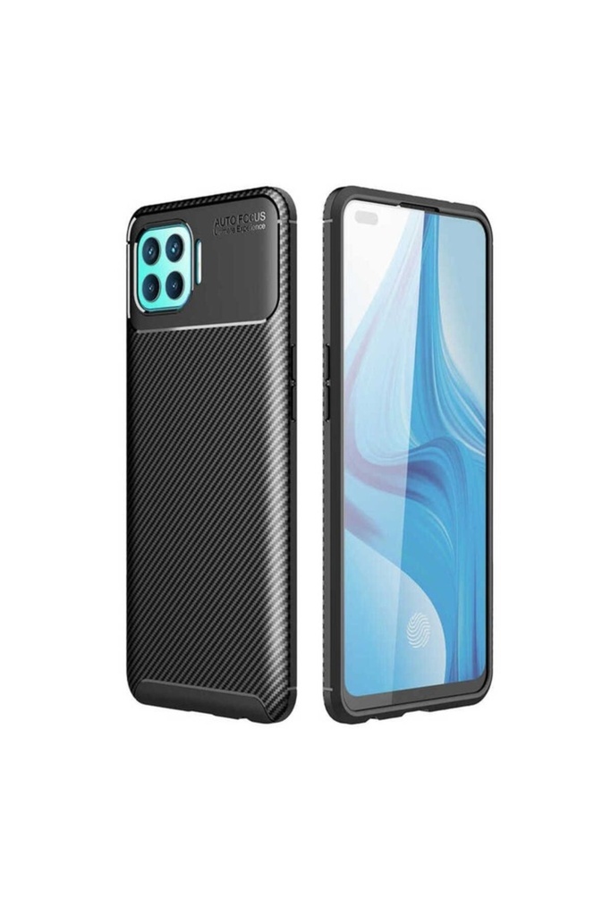 [RNZ-TA45866] Oppo Reno 4 Lite Uyumlu Kılıf Zore Negro Silikon Kapak (Siyah)