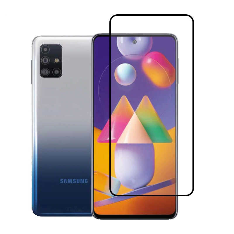 Samsung Galaxy M31S Uyumlu Zore Kenarları Kırılmaya Dayanıklı Cam Ekran Koruyucu