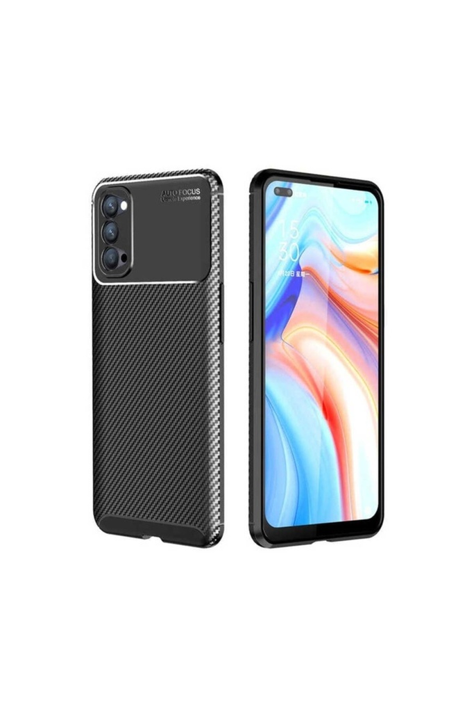 [RNZ-TA45891] Oppo Reno 4 Uyumlu Kılıf Zore Negro Silikon Kapak (Siyah)