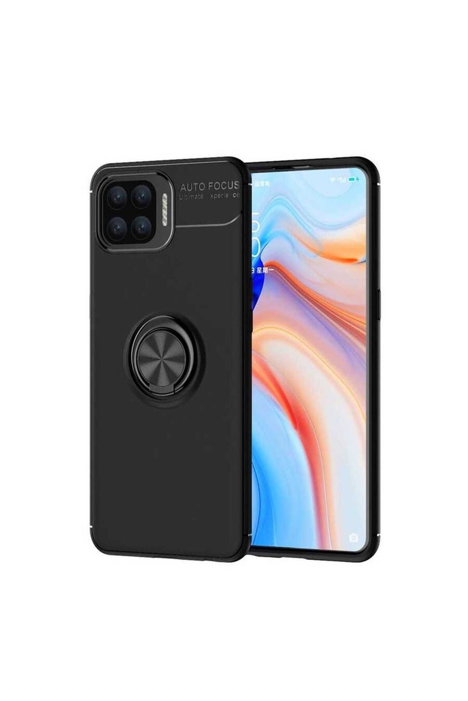 [RNZ-TA45894] Oppo Reno 4 Uyumlu Kılıf Zore Ravel Silikon Kapak (Siyah)