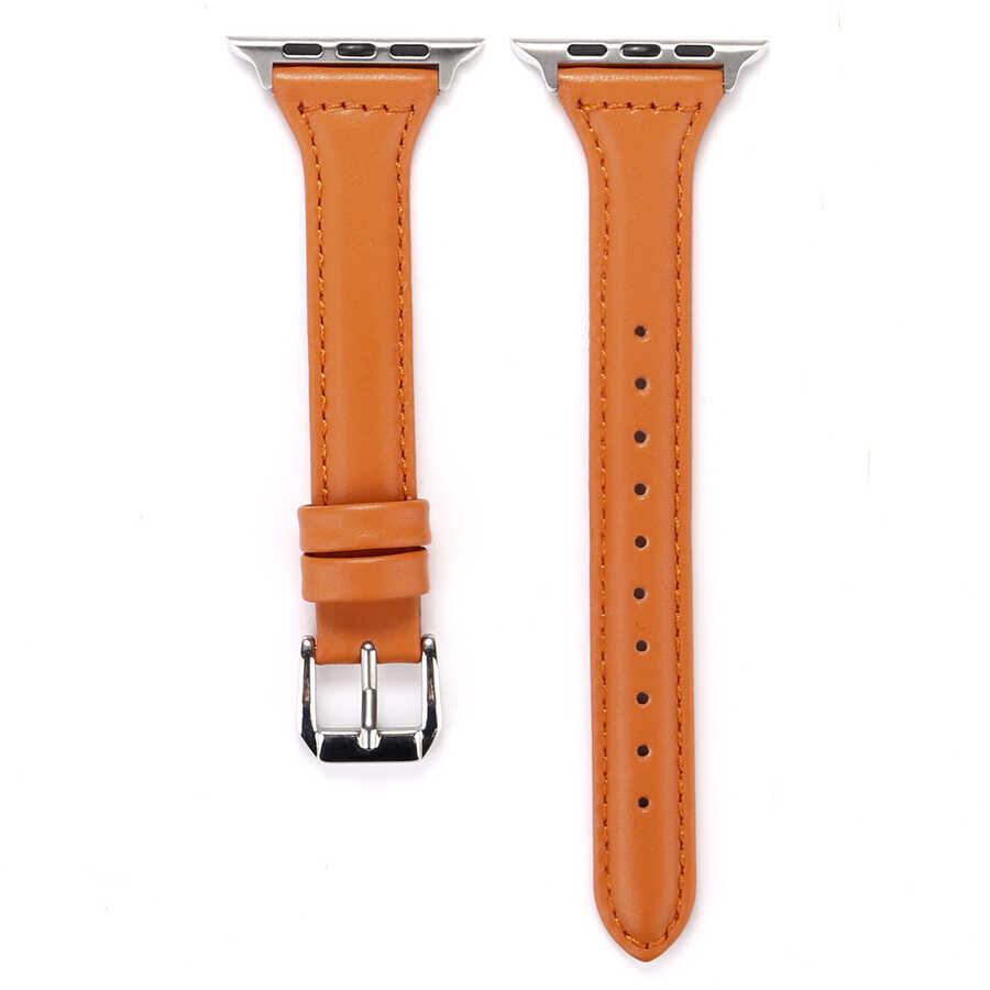 ​​​Apple Watch 42mm Uyumlu KRD-28 Deri Kordon