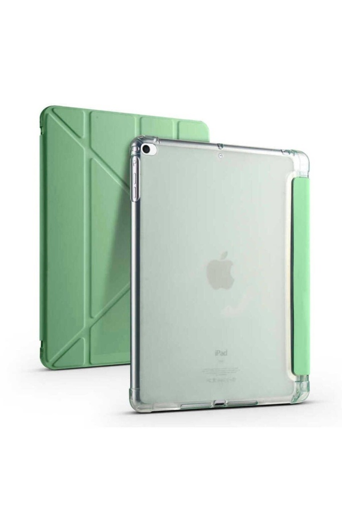 Apple iPad 9.7 2018 (6.Nesil) Uyumlu Kılıf Zore Tri Folding Kalem Bölmeli Standlı Kılıf
