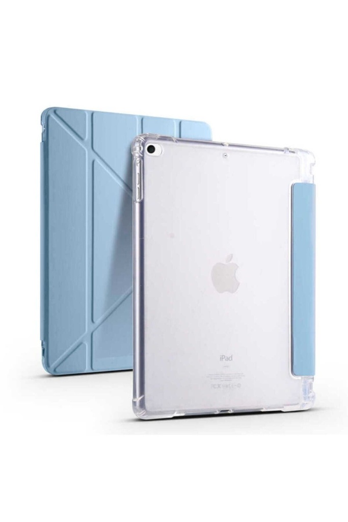 Apple iPad 9.7 2018 (6.Nesil) Uyumlu Kılıf Zore Tri Folding Kalem Bölmeli Standlı Kılıf