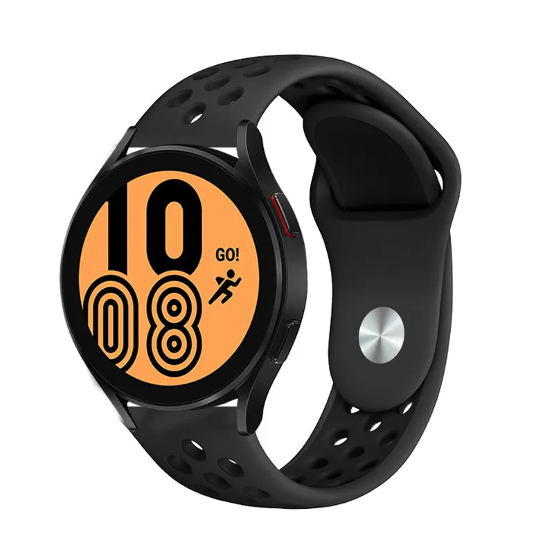 Huawei Honor Magic 2 46Mm 22mm Uyumlu Kordon Silikon Esnek Yumuşak Delikli Spor KRD-02 Kayış