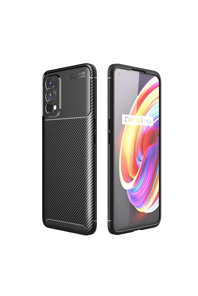 [RNZ-TA46660] Realme 7 Pro Uyumlu Kılıf Zore Negro Silikon Kapak (Siyah)
