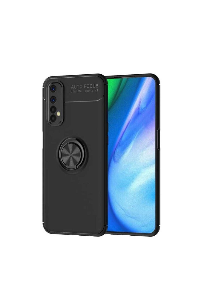 [RNZ-TA46673] Realme 7 Uyumlu Kılıf Zore Ravel Silikon Kapak (Siyah)