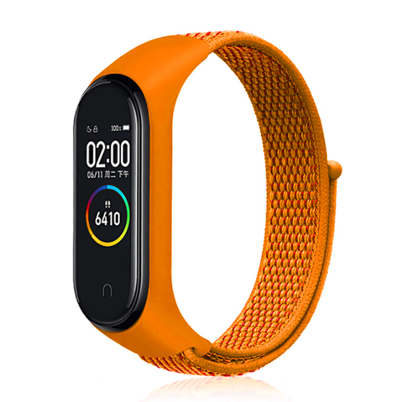 Xiaomi Mi Band 3 Uyumlu Kordon Hasır Örgü Cırt Cırtlı Terletmeyen Zore KRD-03 Kumaş Kayış