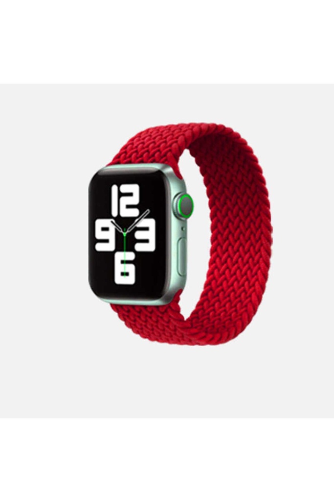Apple Watch 44mm Uyumlu Kordon Hasır Örgü Esnek KRD-32 Large Kayış