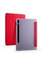 Samsung Galaxy Tab S7 Plus T970 Uyumlu Kılıf Zore Tri Folding Kalem Bölmeli Standlı Kılıf
