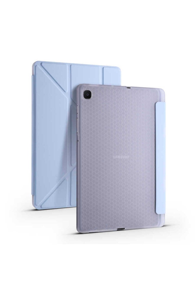 Samsung Galaxy Tab S6 Lite P610 Uyumlu Kılıf Zore Tri Folding Kalem Bölmeli Standlı Kılıf