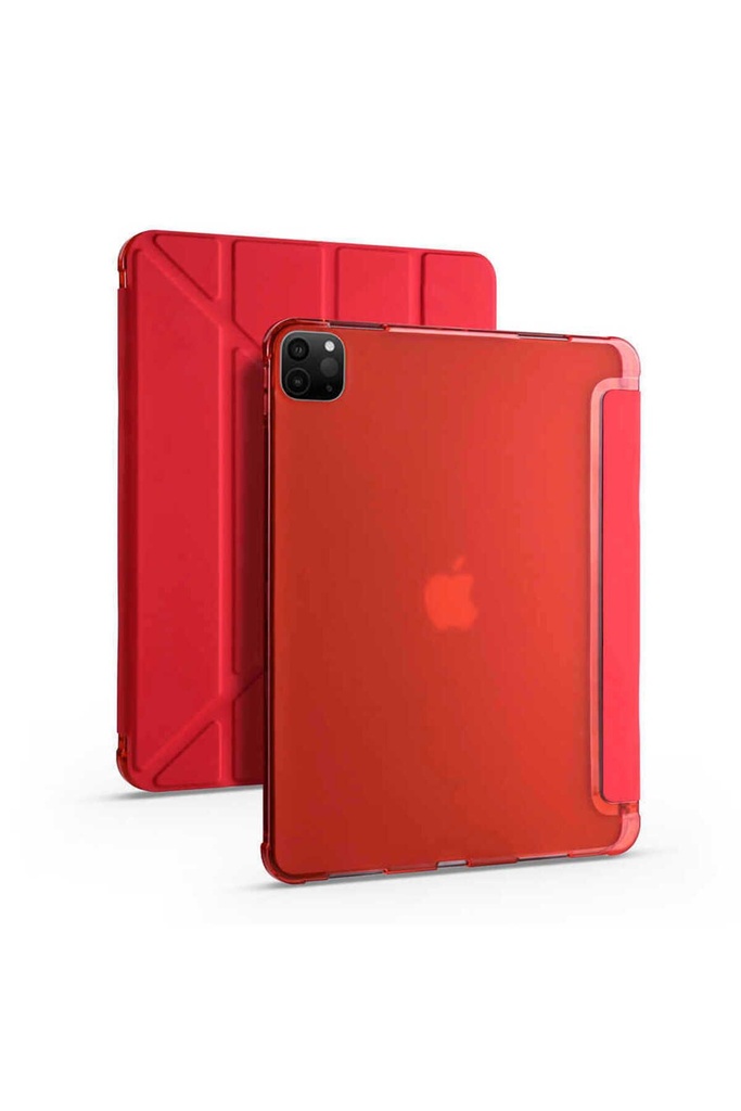 Apple iPad Pro 12.9 2020 (4.Nesil) Uyumlu Kılıf Zore Tri Folding Kalem Bölmeli Standlı Kılıf