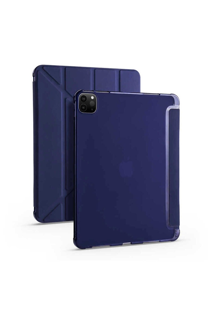 Apple iPad Pro 12.9 2020 (4.Nesil) Uyumlu Kılıf Zore Tri Folding Kalem Bölmeli Standlı Kılıf