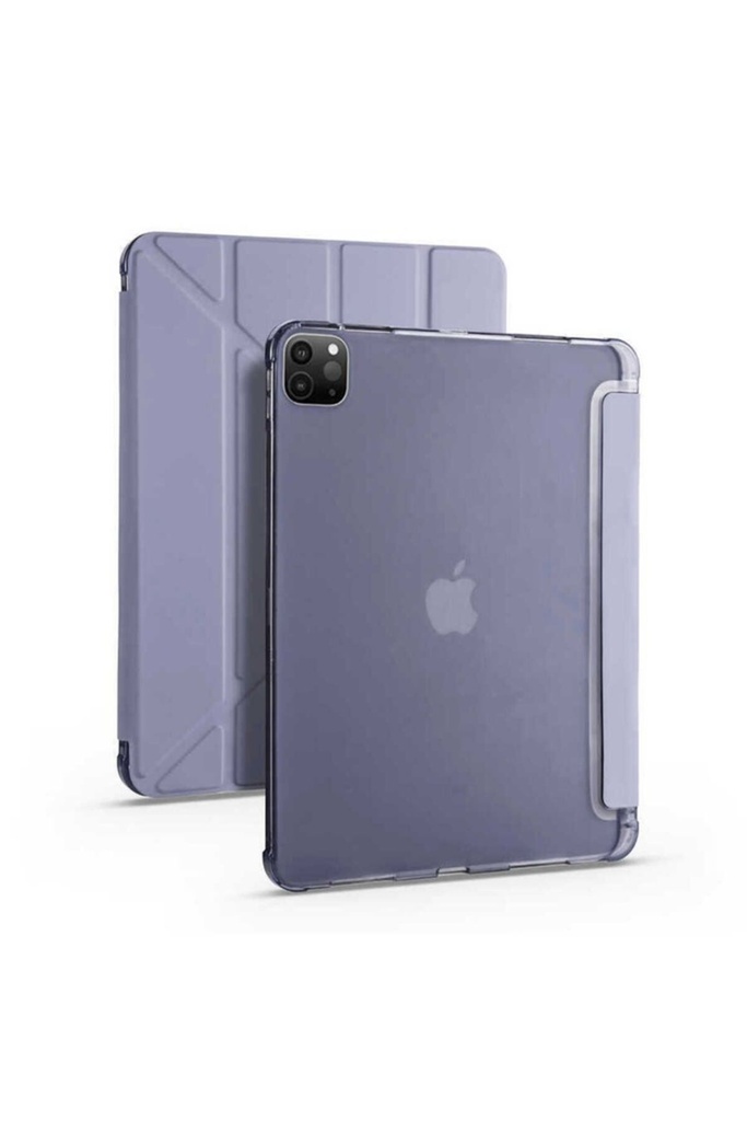 Apple iPad Pro 12.9 2020 (4.Nesil) Uyumlu Kılıf Zore Tri Folding Kalem Bölmeli Standlı Kılıf