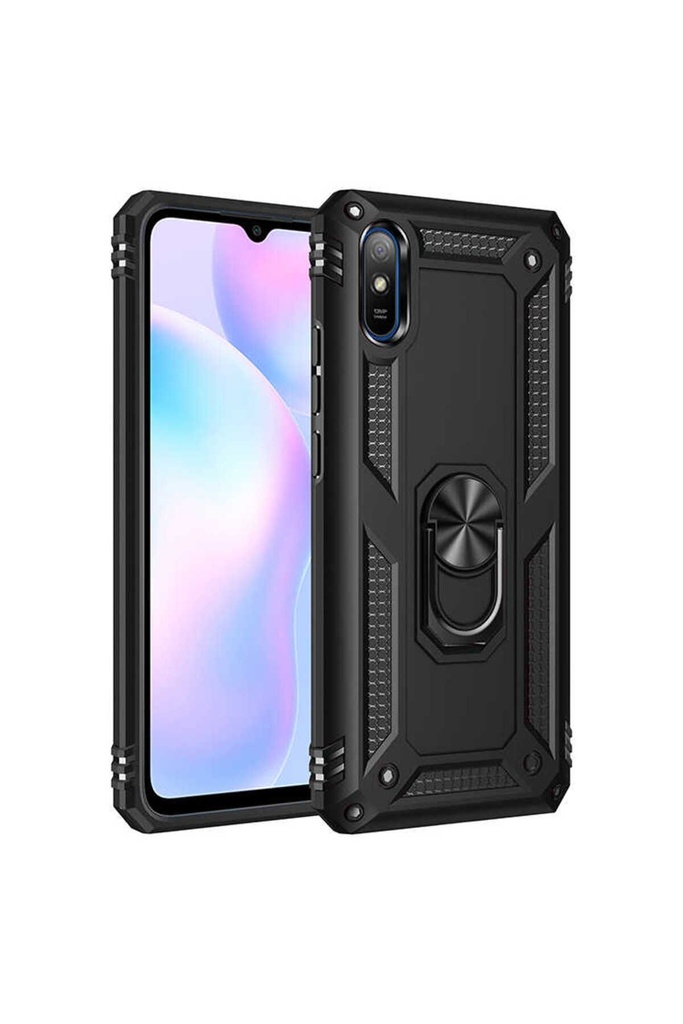 [RNZ-TA47157] Xiaomi Redmi 9A Uyumlu Kılıf Zore Vega Kapak (Siyah)
