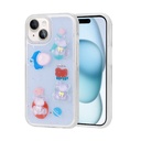 Apple iPhone 15 Uyumlu Kılıf Kabartma Figürlü Parlak Zore Minimini Silikon Kapak