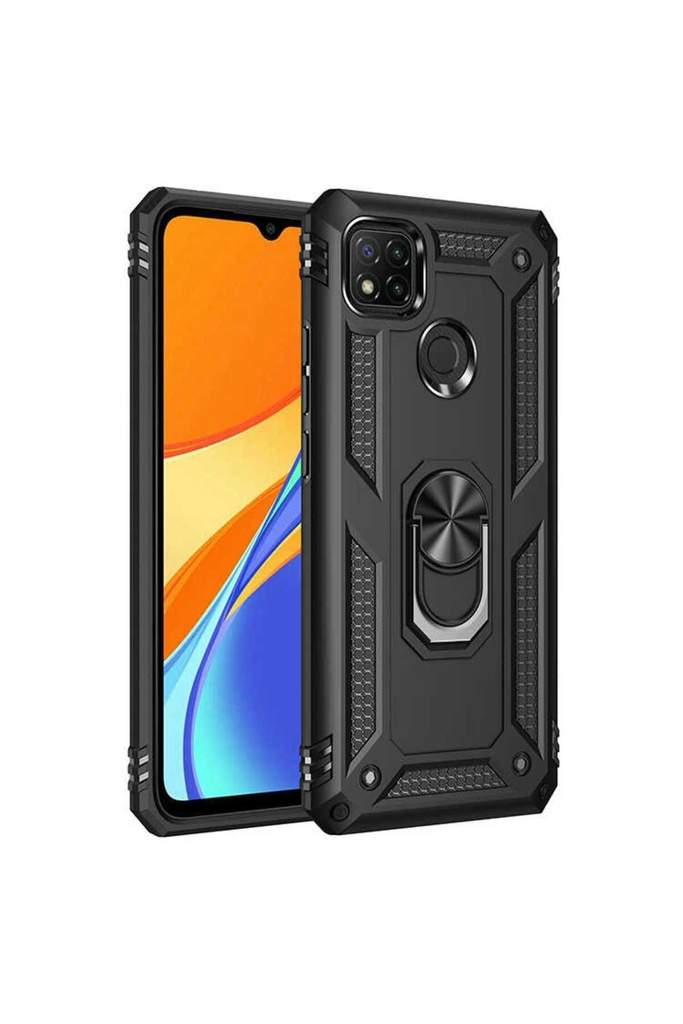 [RNZ-TA47163] Xiaomi Redmi 9C Uyumlu Kılıf Zore Vega Kapak (Siyah)