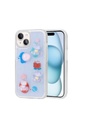 Apple iPhone 15 Plus Uyumlu Kılıf Kabartma Figürlü Parlak Zore Minimini Silikon Kapak