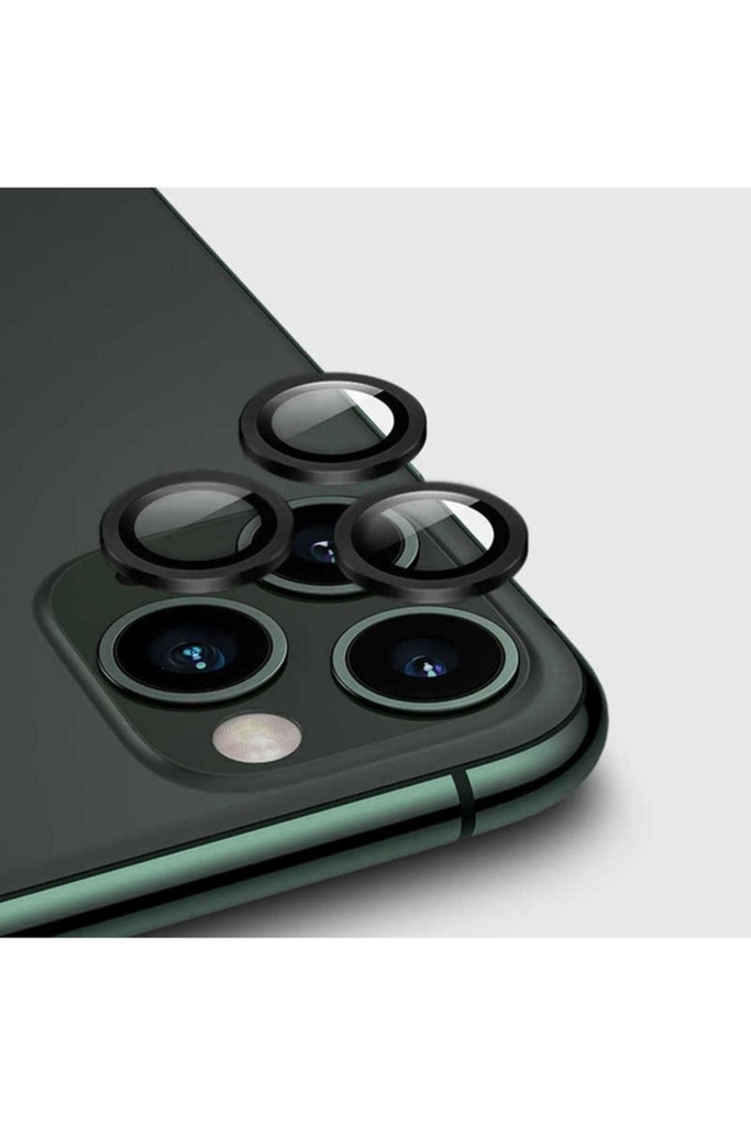 [RNZ-TA47654] Apple iPhone 12 Pro Max Uyumlu Zore CL-02 Kamera Lens Koruyucu (Siyah)