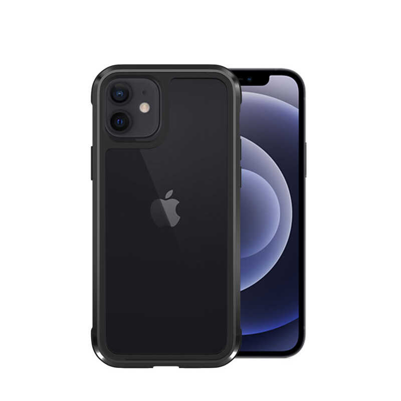 [RNZ-TA47771] Apple iPhone 12 Uyumlu Kılıf ​​​​​Wiwu Defens Armor Kapak (Siyah)