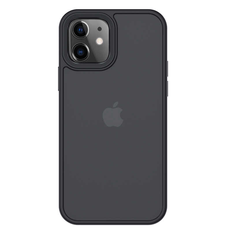 [RNZ-TA47803] Apple iPhone 12 Mini Uyumlu Kılıf Benks Hybrid Kapak (Siyah)