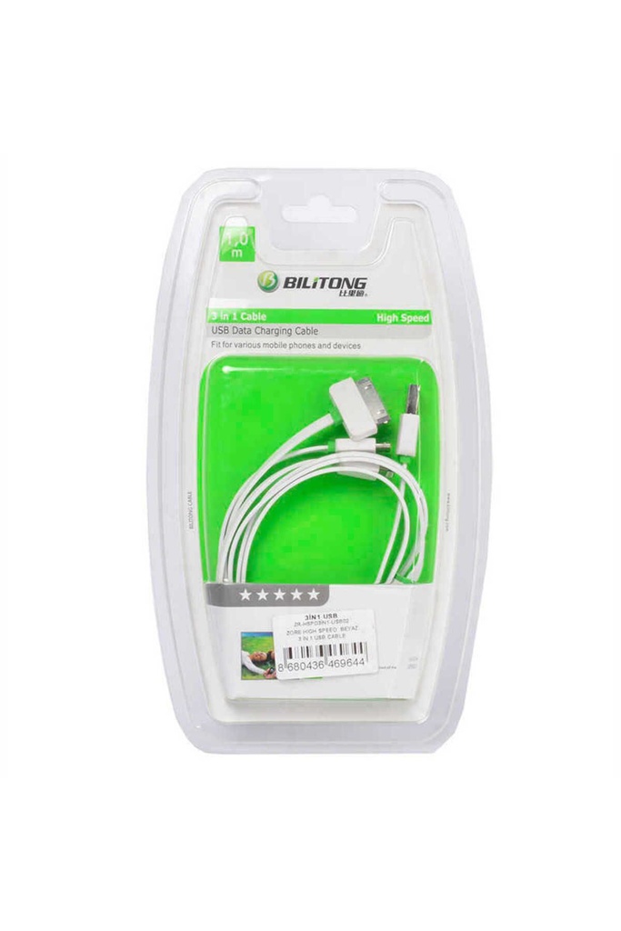 Zore High Speed 3 in 1 Lightning Micro Type-C Usb Kablo