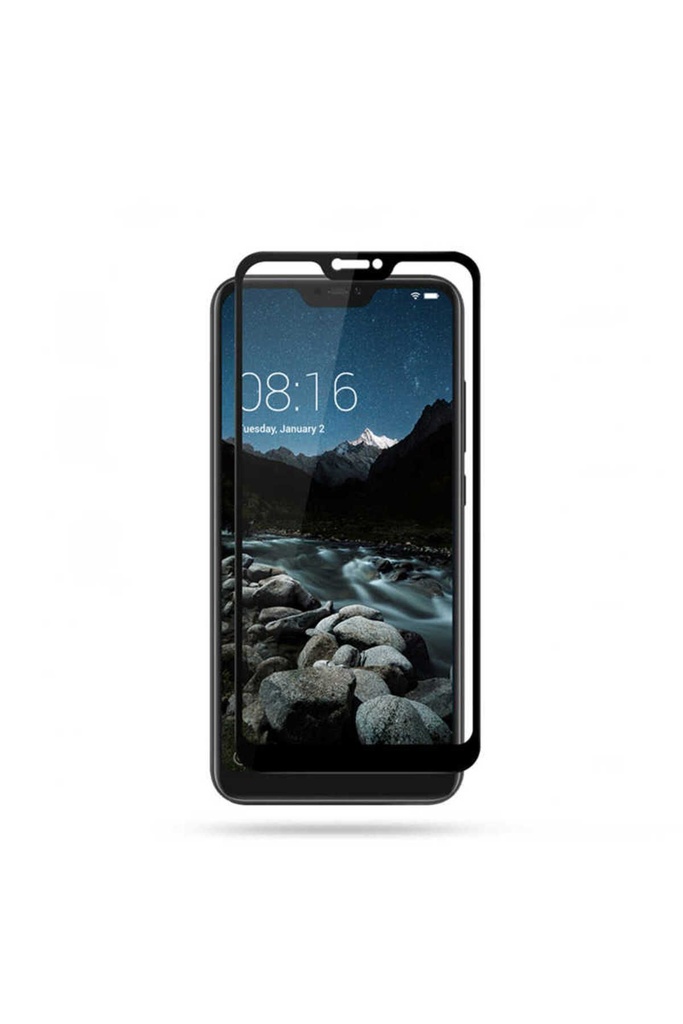 Xiaomi Mi 8 Lite Uyumlu Zore Kenarları Kırılmaya Dayanıklı Cam Ekran Koruyucu