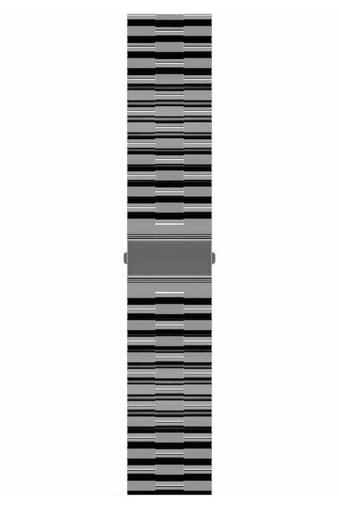 [RNZ-TA48295] Samsung Galaxy Watch 46mm Uyumlu 22mm Kordon Şeffaf Renkli Transparan KRD-27 Kayış (Siyah)
