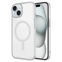 Apple iPhone 15 Plus Uyumlu Kılıf Wireless Şarj Özellikli Sert PC Zore Mat Riksos M-safe Kapak
