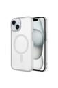 Apple iPhone 15 Plus Uyumlu Kılıf Wireless Şarj Özellikli Sert PC Zore Mat Riksos M-safe Kapak