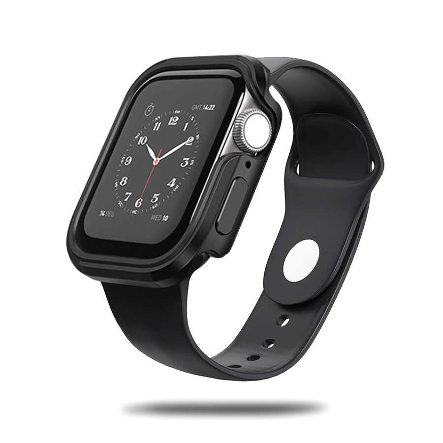 [RNZ-TA48398] Apple Watch 44mm Uyumlu Wiwu Defense Watch Kapak (Siyah)