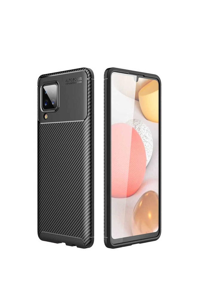 [RNZ-TA48450] Samsung Galaxy A12 Uyumlu Kılıf Zore Negro Silikon Kapak (Siyah)