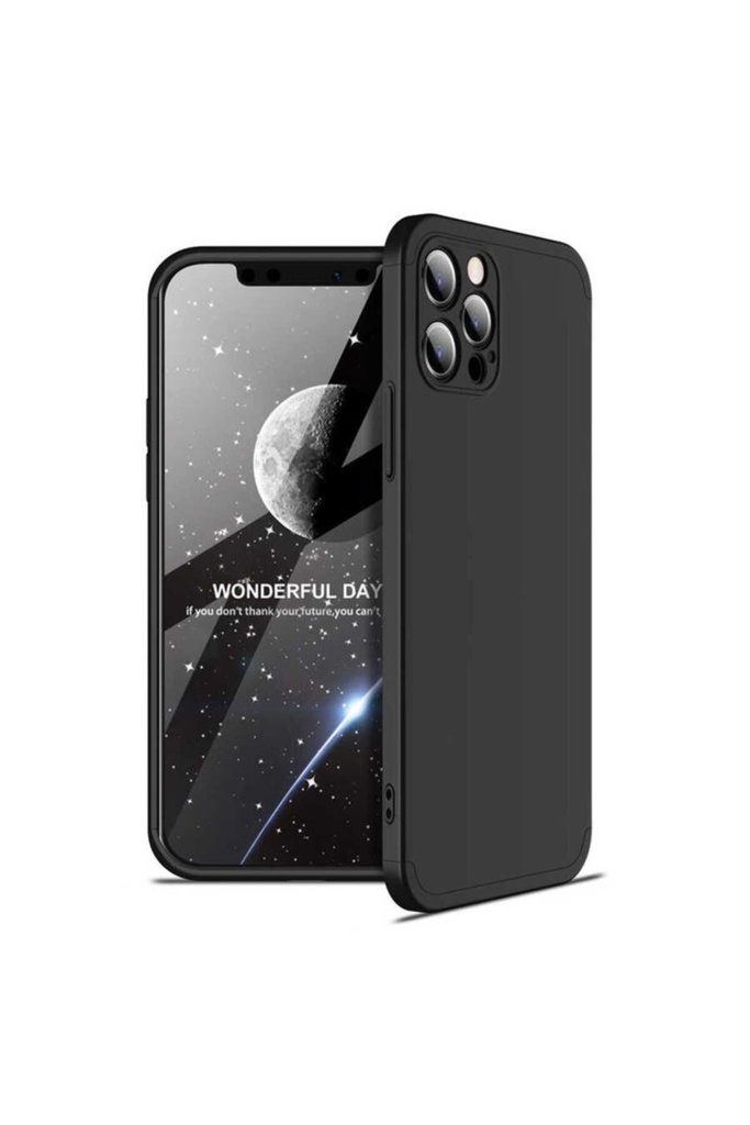 [RNZ-TA48521] Apple iPhone 12 Pro Uyumlu Kılıf Zore Ays Kapak (Siyah)