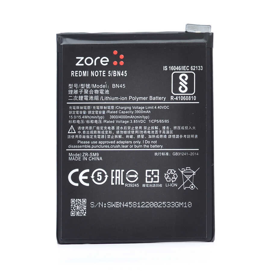 [RNZ-T15853] Xiaomi Redmi Note 5 Uyumlu Zore Tam Orjinal Batarya