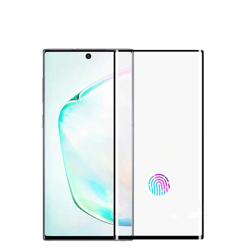 [RNZ-TA48644] Samsung Galaxy Note 10 Plus Uyumlu Zore Kavisli Full Yapışkanlı Cam Ekran Koruyucu