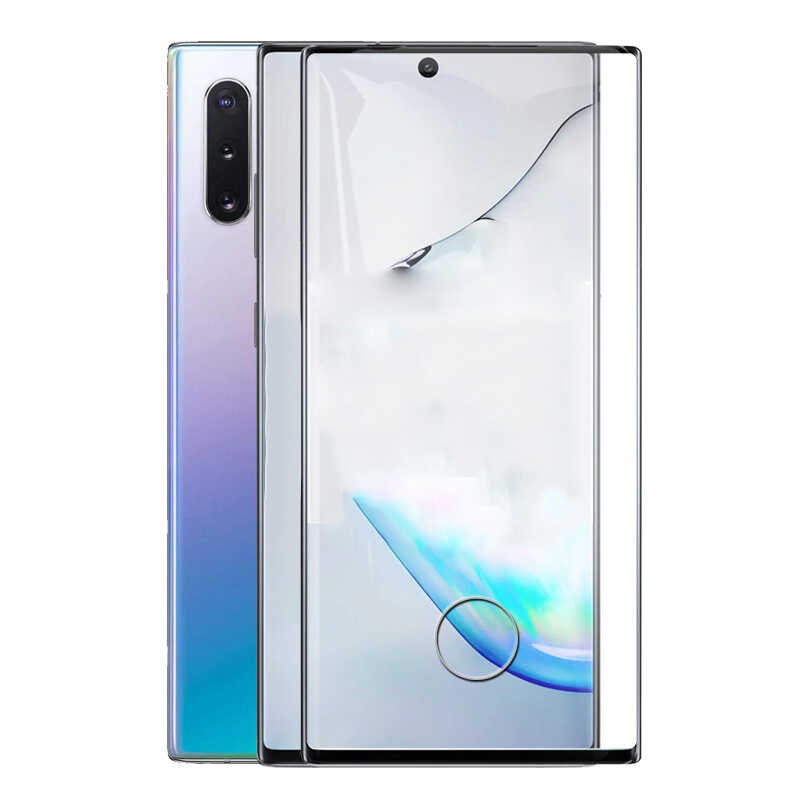 [RNZ-TA48645] Samsung Galaxy Note 10 Uyumlu Zore Kavisli Full Yapışkanlı Cam Ekran Koruyucu