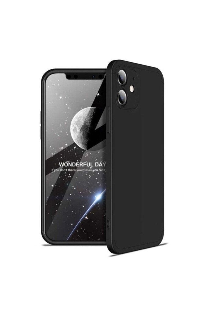 [RNZ-TA48881] Apple iPhone 12 Mini Uyumlu Kılıf Zore Ays Kapak (Siyah)