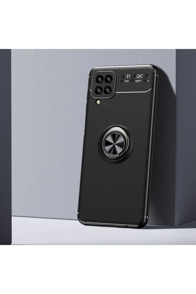 [RNZ-TA49337] Samsung Galaxy A12 Uyumlu Kılıf Zore Ravel Silikon Kapak (Siyah)