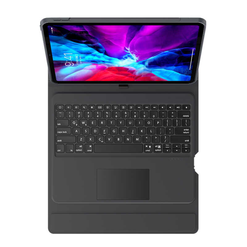 [RNZ-TA49028] Apple iPad Pro 12.9 2020 (4.Nesil) Uyumlu Benks Multifunctional Kablosuz Klavyeli Kılıf