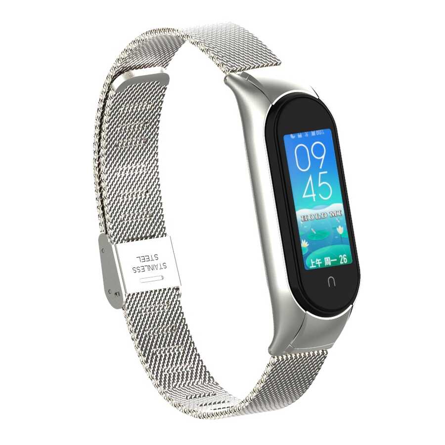 Xiaomi Mi Band 5 Uyumlu KRD-06 Metal Kordon