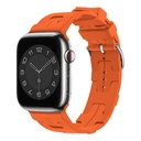 Apple Watch 42mm Uyumlu Kordon Silikon Yumuşak Esnek Metal Klipsli KRD-92 Kayış